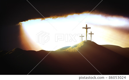 Light and Cloud on Golgotha Hill The Death and Resurrection of Jesus Christ and the Holy Cross 86053024