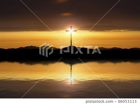 各各他山的光和雲，耶穌基督的死與復活，以及神聖的十字架 86053113