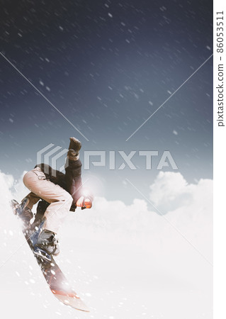 Winter sports season exciting snowboarding 86053511