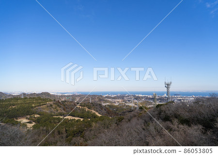 View from the summit observatory of Mt. Ogusu 86053805