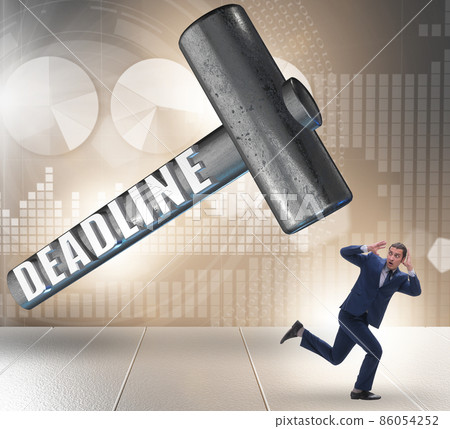 Businessman failing to meet the deadline Businessman failing to meet the deadline 86054252