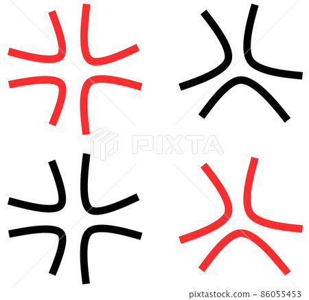 表示憤怒狀態的憤怒標記的插圖 86055453