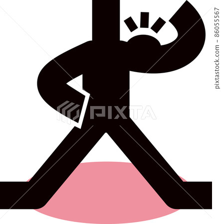 Reliable human icon boasting power 86055567