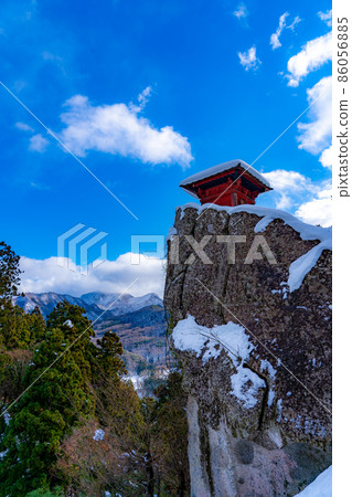 Yamadera Hyakujoiwa and Nakkyodo Winter Snowscape (Yamagata City, Yamagata Prefecture) Yamadera Hyakujoiwa and Nakkyodo Winter Snowscape (Yamagata City, Yamagata Prefecture) 86056885