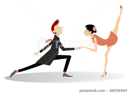 dance, vector, couple 86056984