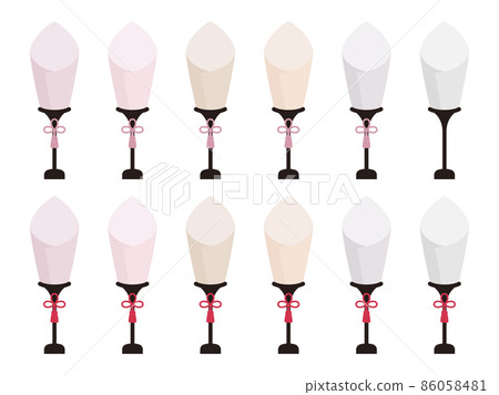 Hina-sama's candlestick illustration material set _ Bonbori Hina-sama's candlestick illustration material set _ Bonbori 86058481