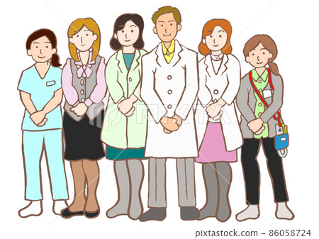 Mental clinic doctors, nurses, clinical psychologists, pharmacists, mental health workers, clerical staff 86058724