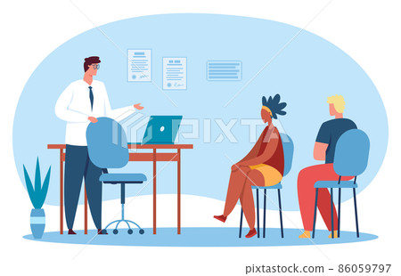 People couple at therapy session with psychologist 86059797
