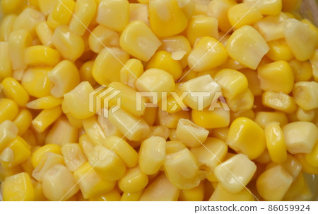 steamed sweet corn seed in salt water texture and background steamed sweet corn seed in salt water texture and background 86059924