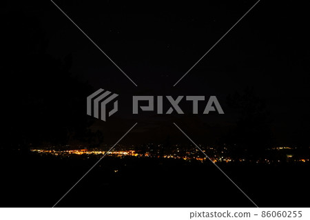 Night view from Airport Mesa, Sedona, Arizona Night view from Airport Mesa, Sedona, Arizona 86060255