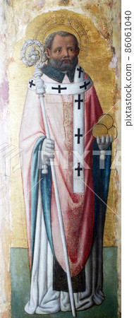 Antonio Vivarini: Saint Nicholas, Altarpiece in Euphrasian Basilica in Porec, Croatia 86061040
