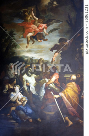Burial of St. Andrew apostle in Basilica di Sant Andrea delle Fratte, Rome, Italy 86061231