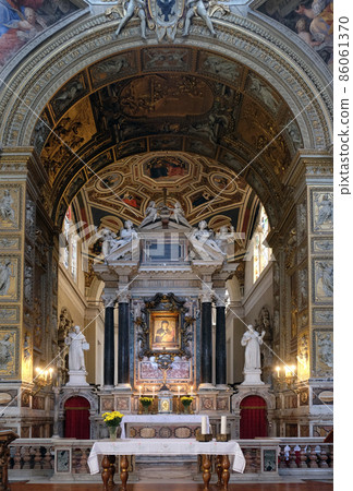 The main altar in Church of Santa Maria del Popolo, Rome, Italy The main altar in Church of Santa Maria del Popolo, Rome, Italy 86061370