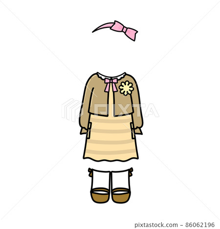 Beige jacket dress without face 86062196