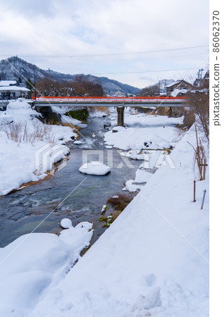 立屋川和山寺北樹橋冬季雪景(山形縣山形市) 立屋川和山寺北樹橋冬季雪景(山形縣山形市) 86062370