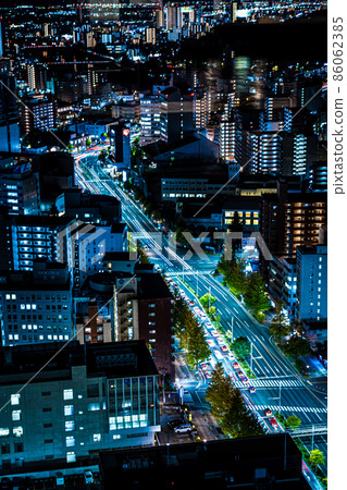 Night view of central Sendai city seen from SS30 (Sendai city, Miyagi prefecture) Night view of central Sendai city seen from SS30 (Sendai city, Miyagi prefecture) 86062385