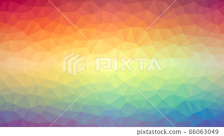 Rainbow gradient polygon background - Stock Illustration [86063049] - PIXTA