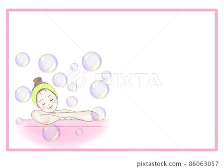 Female frame to relax in the bath Female frame to relax in the bath 86063057