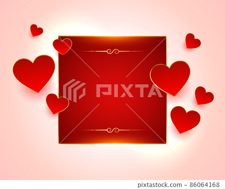 shiny valentines day card with love hearts and... - Stock Illustration ...