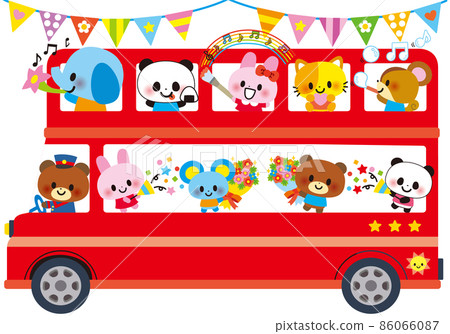 動物慶祝生日兒童雙層巴士 動物慶祝生日兒童雙層巴士 86066087