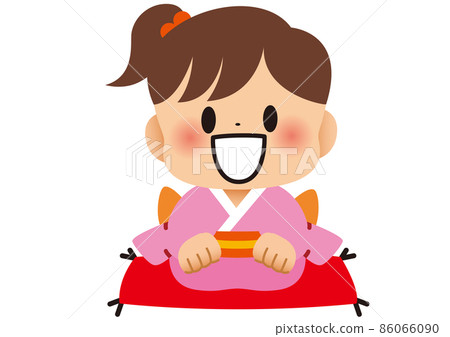 穿著和服的孩子們的問候 穿著和服的孩子們的問候 86066090