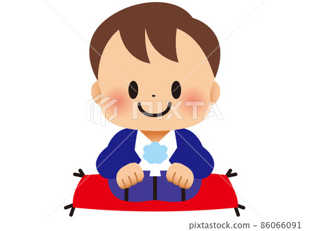 穿著和服的孩子們的問候 穿著和服的孩子們的問候 86066091