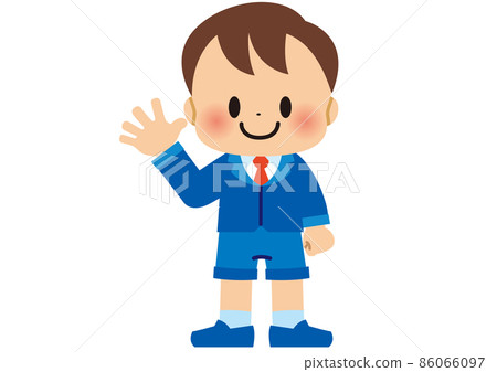 穿著全套衣服的兒童和男孩 穿著全套衣服的兒童和男孩 86066097
