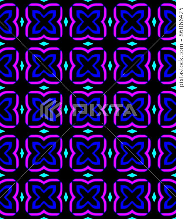 Vibrant flower shaped seamless pattern 86066425