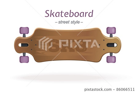 Stylized cartoon image of a skateboard vector icon Stylized cartoon image of a skateboard vector icon 86066511