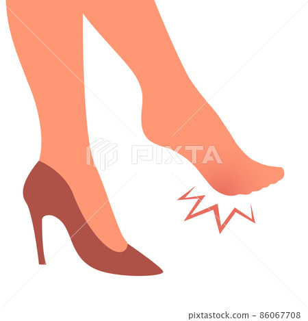 Illustration of a kick in a boot. 86067708