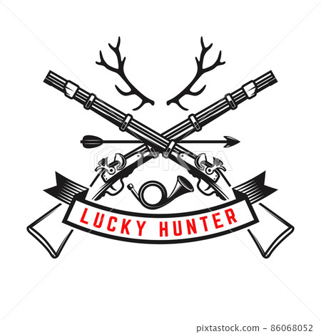 Vintage Hunting and Fishing Labels and Badges - Vector Design Elements