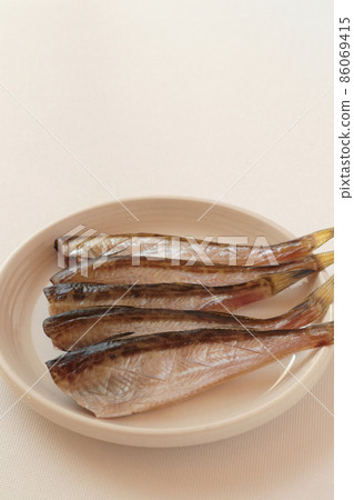 Dried sandfish on a plate Dried sandfish on a plate 86069415