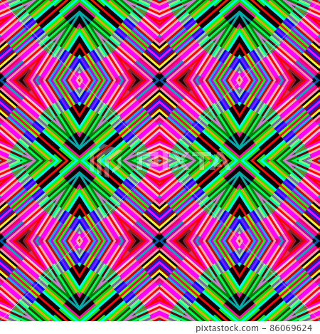 Beautiful multicolor abstract geometric kaleidoscope background, seamless pattern 86069624