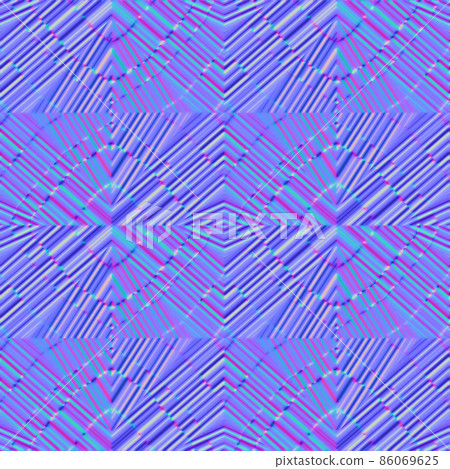 Beautiful multicolor abstract geometric kaleidoscope background, normal map, 3d rendered 86069625