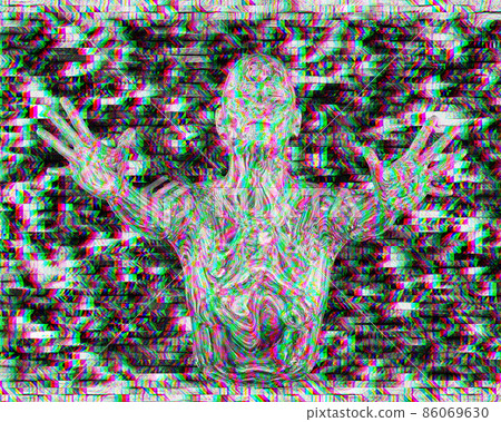 Virtual space, metaverse, artificial intelligence concept, glitch effect, 3d rendered Virtual space, metaverse, artificial intelligence concept, glitch effect, 3d rendered 86069630