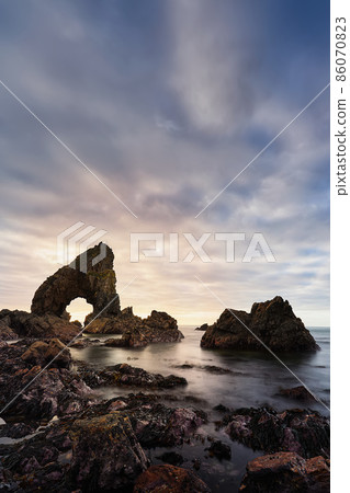 sea arch located at Crohy Head on the north west coast of Ireland in County Donegal. 86070823