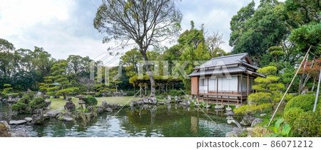 A panoramic view of a Japanese garden surrounded by silence @ Ehime A panoramic view of a Japanese garden surrounded by silence @ Ehime 86071212