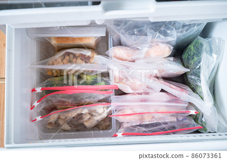 冰箱中各種食材的冷凍庫存 86073361