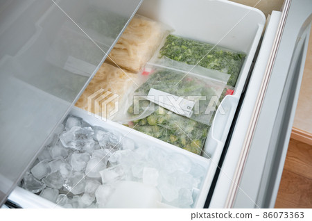 冰箱中各種食材的冷凍庫存 86073363