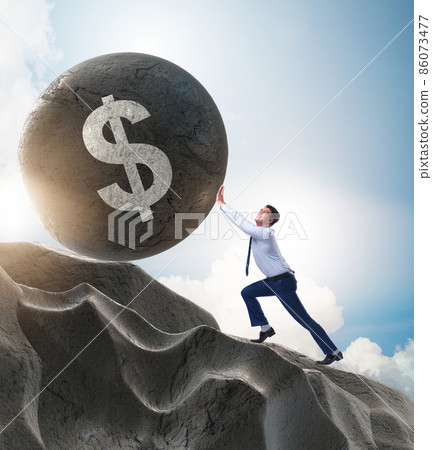 The trader trading in american dollar The trader trading in american dollar 86073477