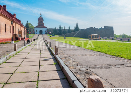 Novokuznetsk, Russia - 07.22.2021: Kuznetsk Fortress Museum Reserve in Novokuznetsk Novokuznetsk, Russia - 07.22.2021: Kuznetsk Fortress Museum Reserve in Novokuznetsk 86073774