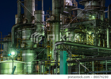 Night view of Kawasaki factory (municipal pier) 86074280