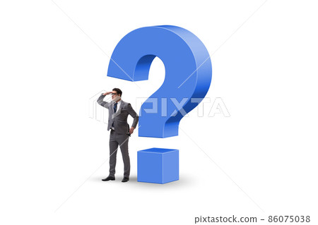 Business concept with question and business person 86075038