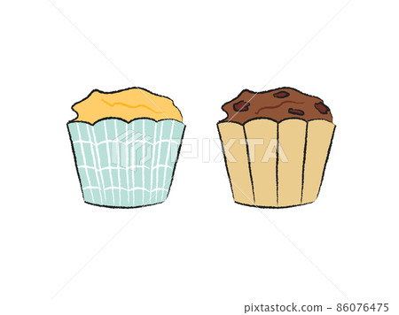 Muffin hand-drawn style illustration 86076475