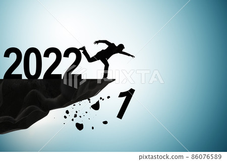 Concept of transition from 2021 to 2022 Concept of transition from 2021 to 2022 86076589