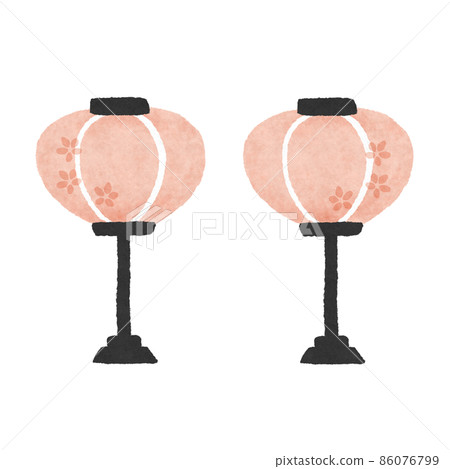 Bonbori hand-drawn illustration material 86076799