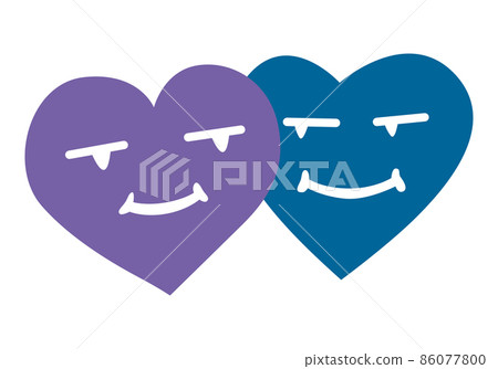 Two loving hearts icon 86077800