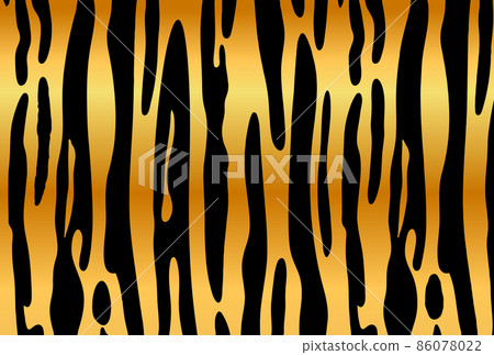 黑色和金色老虎圖案插圖 黑色和金色老虎圖案插圖 86078022