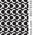 Black and white seamless pattern. Round shapes 86078548
