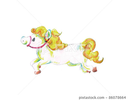 Cute hand-painted horse 86078664